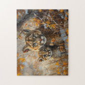 Puzzle Mère Cougar et son chaton (Vertical)