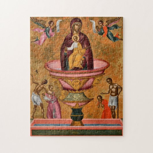 Puzzle Mère de la vie donnant le printemps icône orthodox (Vertical)
