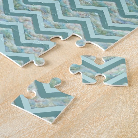 Puzzle Mère de Pearl Turquoise ZigZag (Côté)