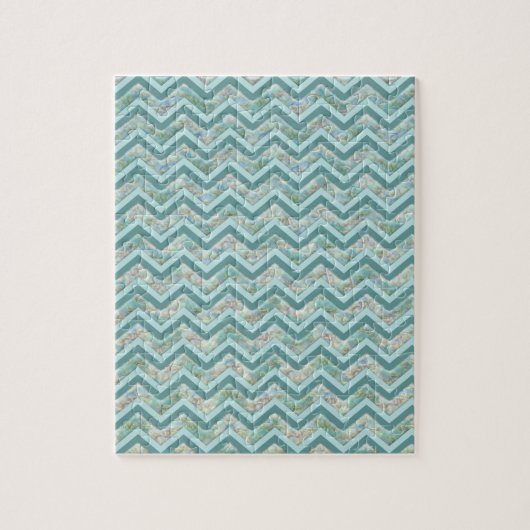 Puzzle Mère de Pearl Turquoise ZigZag (Vertical)