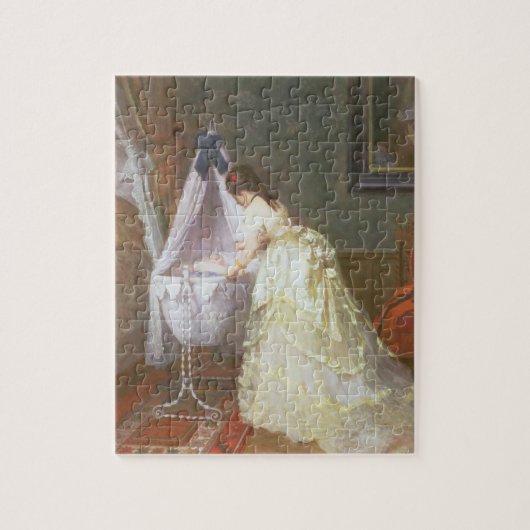 Puzzle Mère et bébé, 1869 (huile sur le panneau) (Vertical)