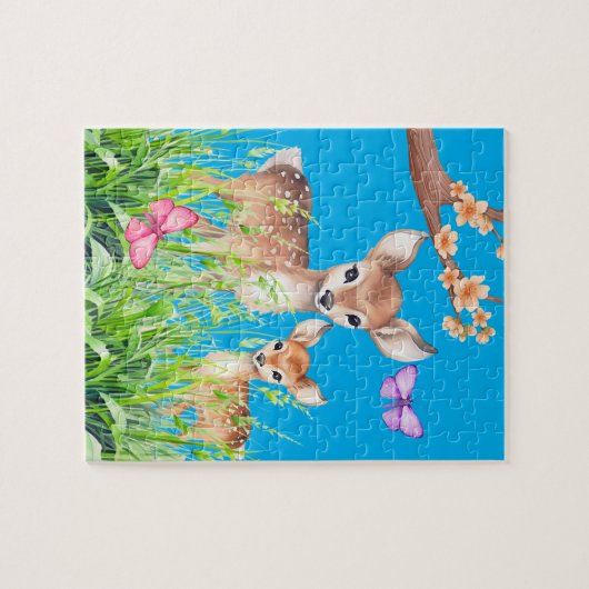 Puzzle Mère et bébé cerf (Horizontal)