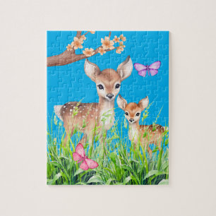 Puzzle Mère et bébé cerf