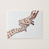 Puzzle Mère girafe avec bébé animaux pépinière (Horizontal)