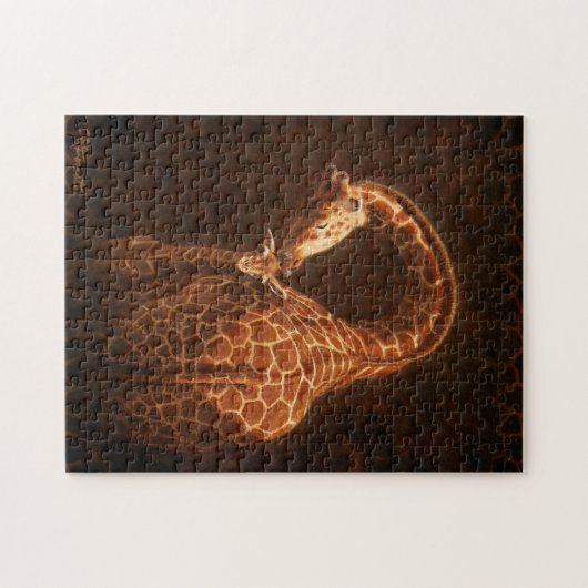 Puzzle Mère Giraffe et bébé (Horizontal)