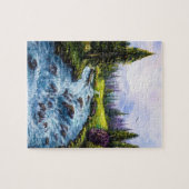 Puzzle Mère nature avec arbres verts et rivière (Horizontal)