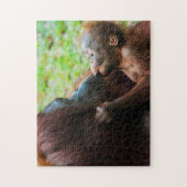 Puzzle Mère orang-outan et bébé (Vertical)