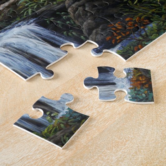 Puzzle Mère Ours Noir & Petit par Cascade (Côté)
