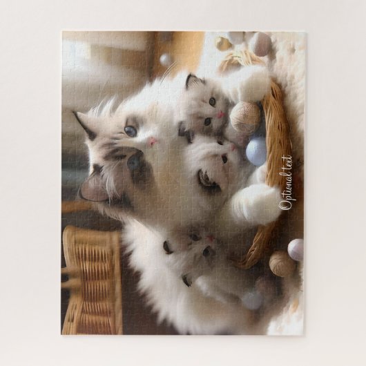 Puzzle Mère Ragdoll Chat et chatons (Vertical)