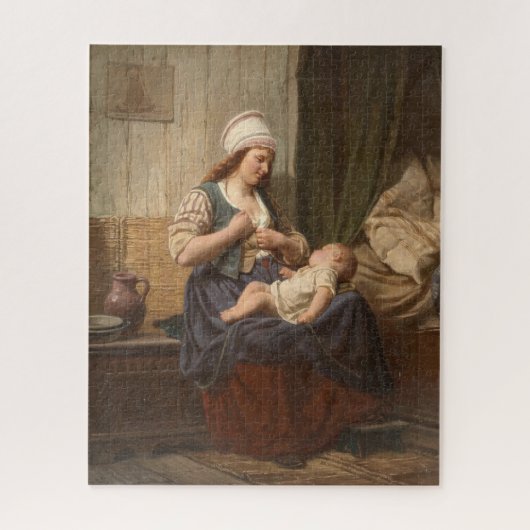 Puzzle Mère tenant son enfant (par Rudolf Jordan) (Vertical)