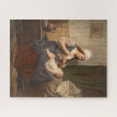 Puzzle Mère tenant son enfant (par Rudolf Jordan) (Horizontal)