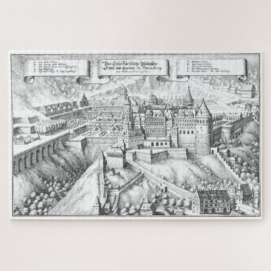 Puzzle MERIAN : Château et jardins royaux 1620 (Horizontal)