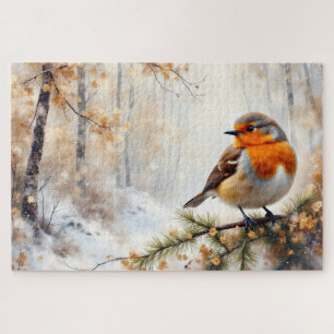 Puzzle merle d'hiver