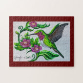 Puzzle Merlot Hummingbird (Horizontal)