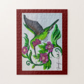 Puzzle Merlot Hummingbird (Vertical)