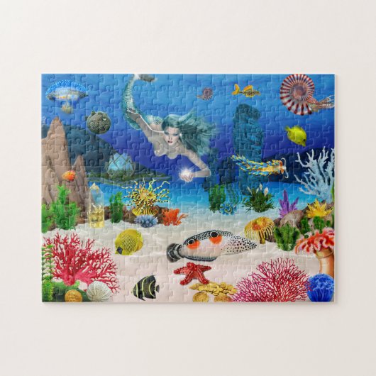 Puzzle Mermaid de mer Ariel, Vie sous-marine (Horizontal)