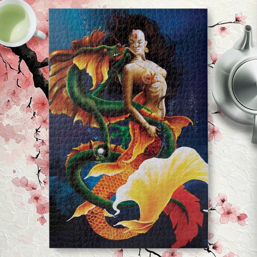 Puzzle Mermaid Koi Dragon Imaginaire