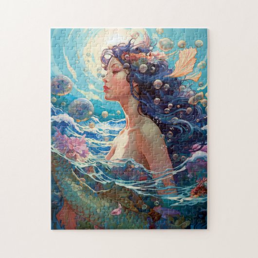 Puzzle Mermaid Sea Goddess Imaginaire Art (Vertical)