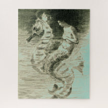 Mermaid & Seahorse (Frederick Church)
