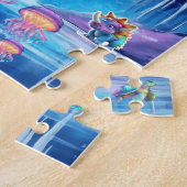 PUZZLE MERMAID VIBRANT, DINOSAURE, CRÉATURES DE MER PUZZL (Côté)