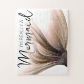Puzzle #MermaidLife Im Really a Mermaid | Rose Gold Tail (Vertical)
