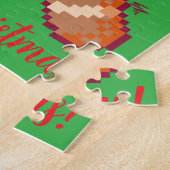 Puzzle Merry Christmas, Gingerbread man, Pixelart, Pixel (Côté)