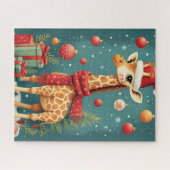 Puzzle Merry Christmas Giraffe (Horizontal)