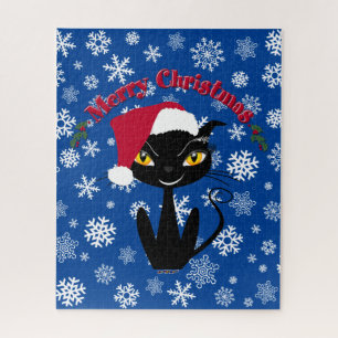 Puzzle Merry Christmas Kitty Cat