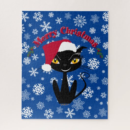 Puzzle Merry Christmas Kitty Cat (Vertical)