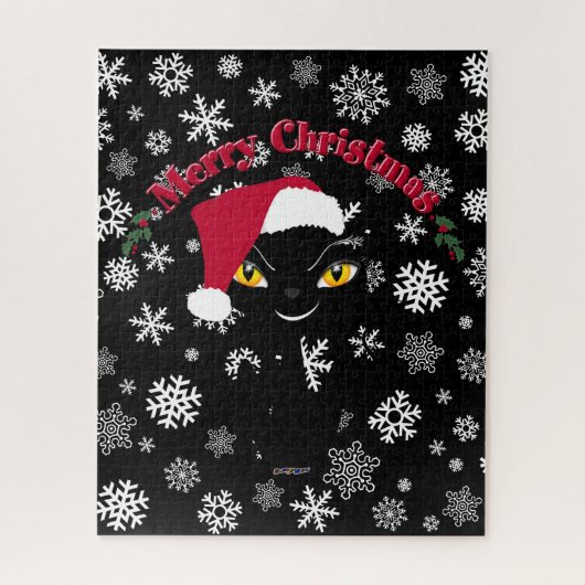 Puzzle Merry Christmas Kitty Cat (Vertical)