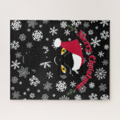 Puzzle Merry Christmas Kitty Cat (Horizontal)