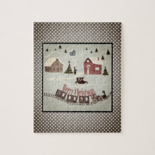 Puzzle Merry Christmas , rétro