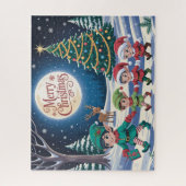 Puzzle Merveilleux Elfe de Noël avec salutations (Vertical)