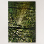 Puzzle Merveilleux Sunbeams dans la forêt matinale (Vertical)