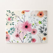 Puzzle Mes fleurs de jardin (technique de l'aquarelle) (Horizontal)