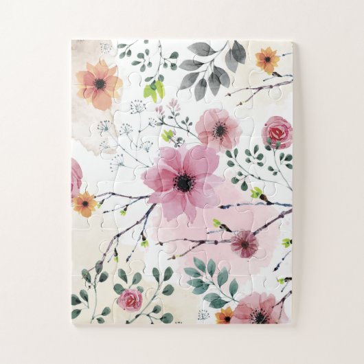Puzzle Mes fleurs de jardin (technique de l'aquarelle) (Vertical)