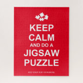 Puzzle Message amusant "Restez calme et faites un puzzle" (Vertical)