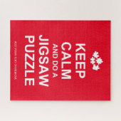 Puzzle Message amusant "Restez calme et faites un puzzle" (Horizontal)