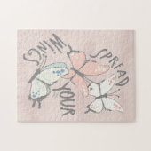 Puzzle Message de motivation des papillons illustré (Horizontal)