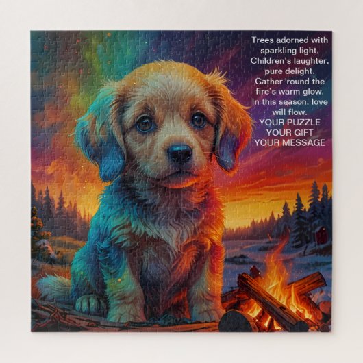 Puzzle Message de Noël Joie (Vertical)