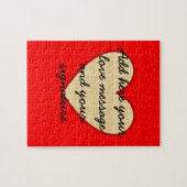 Puzzle Message personnalisable I Love You (Horizontal)