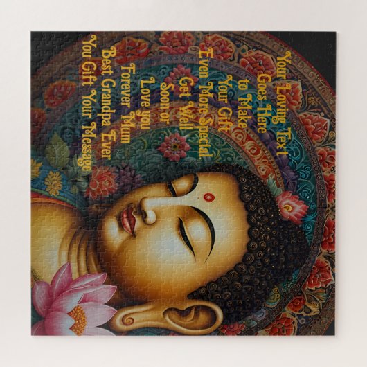 Puzzle Message personnalisé de Bouddha tranquille - Cadea (Horizontal)