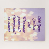 Puzzle Message personnalisé parties scintillant argent et (Horizontal)