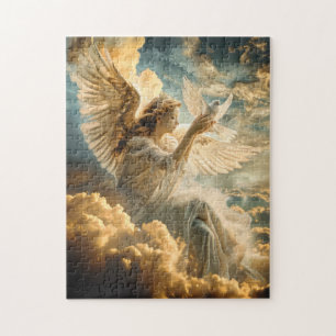 Puzzle Messagers de la Paix Ange avec Colombe Blanche