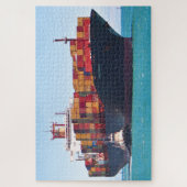 Puzzle Messina conteneur navire et remorqueur (Vertical)