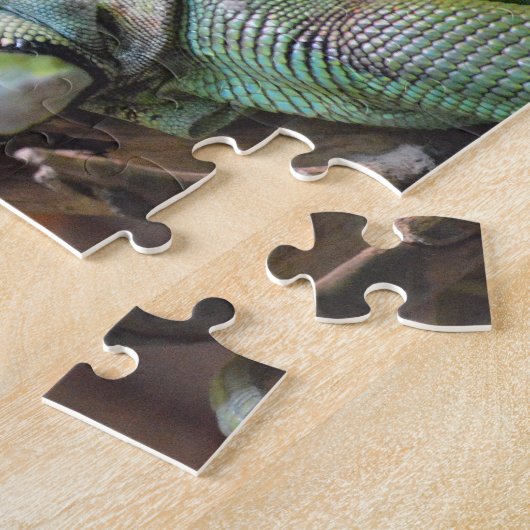 Puzzle met kleurrijke Iguana hagedis Legpuzzel (Zijkant)