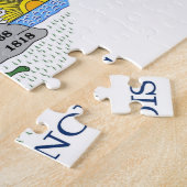 Puzzle met vlag van de staat Illinois Legpuzzel (Zijkant)