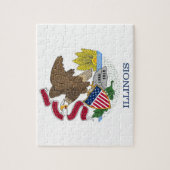 Puzzle met vlag van de staat Illinois Legpuzzel (Verticaal)