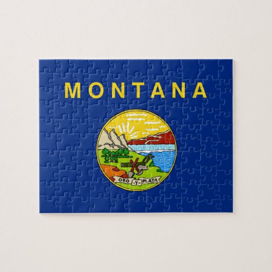 Puzzle met vlag van de staat Montana Legpuzzel (Horizontaal)