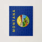 Puzzle met vlag van de staat Montana Legpuzzel (Verticaal)